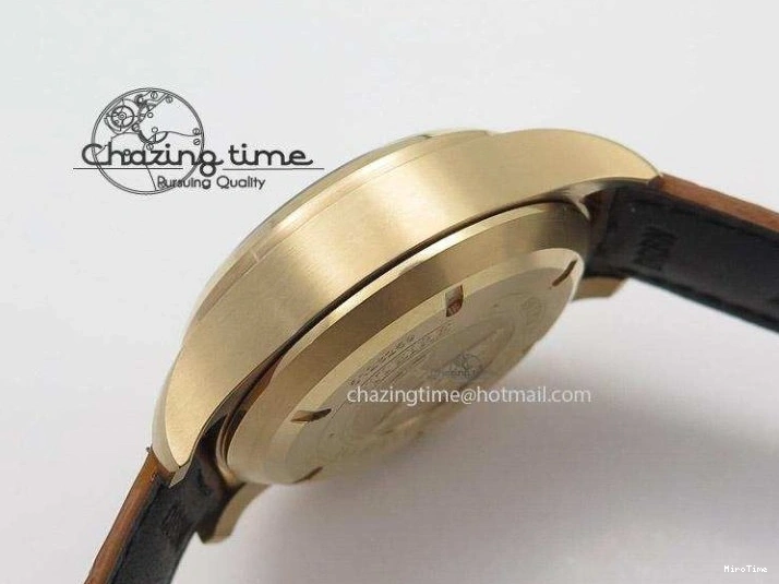 MIROTIME 0321 Youthful Pilot Chrono RG 3878 Gray Dial on Light Brown Leather Strap A 7394